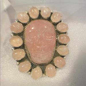 🛑SOLD🛑M&S Rose Quartz Skull Ring new size 8